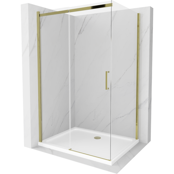 Kabina prysznicowa z brodzikiem Mexen rozsuwana Omega 120x100 transparent 494855