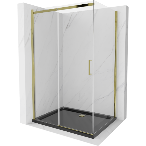 Kabina prysznicowa z brodzikiem Mexen rozsuwana Omega 120x80 transparent 496754
