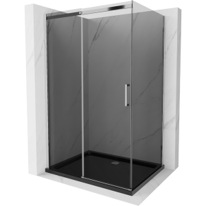 Kabina prysznicowa z brodzikiem Mexen rozsuwana Omega 120×90 grafit 495917 Kabina prysznicowa z brodzikiem Mexen rozsuwana Omega 120×90 grafit 495917