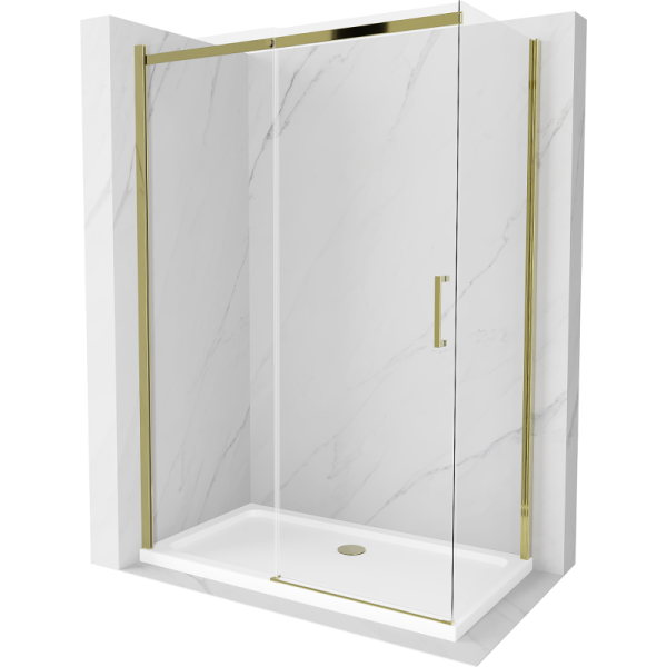 Kabina prysznicowa z brodzikiem Mexen rozsuwana Omega 130x70 transparent 496176
