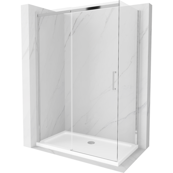 Kabina prysznicowa z brodzikiem Mexen rozsuwana Omega 130x70 transparent 494851