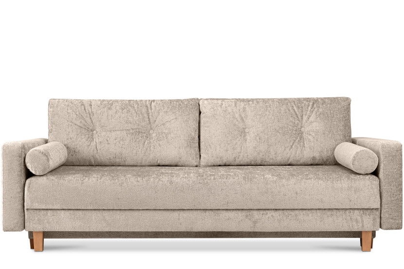 KONSIMO ERISO Skandynawska Sofa 3 osobowa, ciemnobeżowa boucle 857155