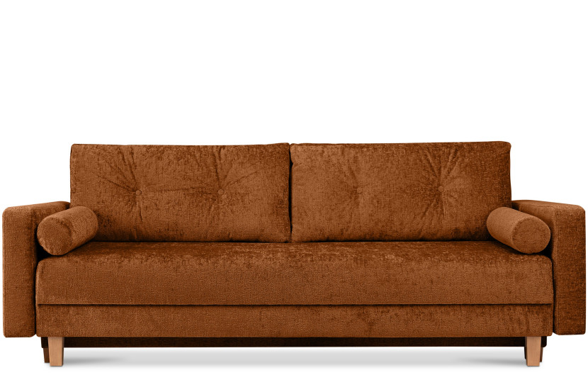KONSIMO ERISO Sofa hygge rozkładana ruda/miedziana 3 os. 220 cm 857153