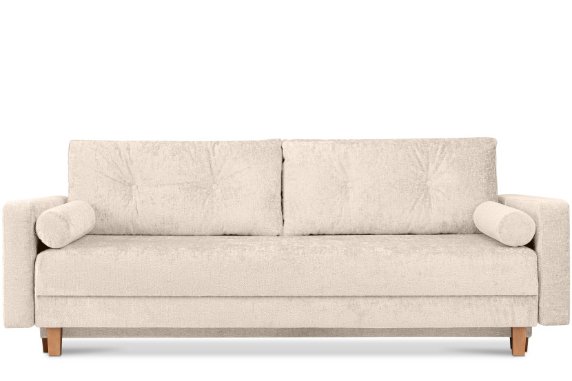 KONSIMO ERISO Sofa Scandi ecru kremowa, rozkładana, szenil 220 cm 857167