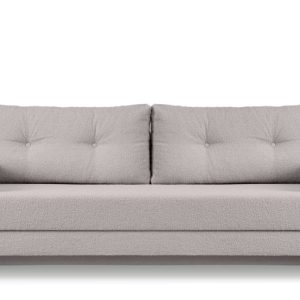 KONSIMO ERISO Sofa skandynawska rozkładana, jasnoszara, boucle 857152 KONSIMO ERISO Sofa skandynawska rozkładana, jasnoszara, boucle 857152