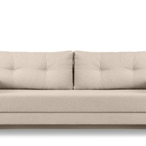 KONSIMO ERISO Sofa skandynawska rozkładana, kremowa, boucle 857160 KONSIMO ERISO Sofa skandynawska rozkładana, kremowa, boucle 857160