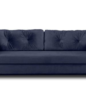 KONSIMO ERISO Sofa welurowa Scandi rozkładana granatowa 3 os. 857164 KONSIMO ERISO Sofa welurowa Scandi rozkładana granatowa 3 os. 857164