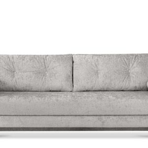 KONSIMO ERISO Srebrna Kanapa szenilowa, rozkładana, szer. 220 cm 857162 KONSIMO ERISO Srebrna Kanapa szenilowa, rozkładana, szer. 220 cm 857162