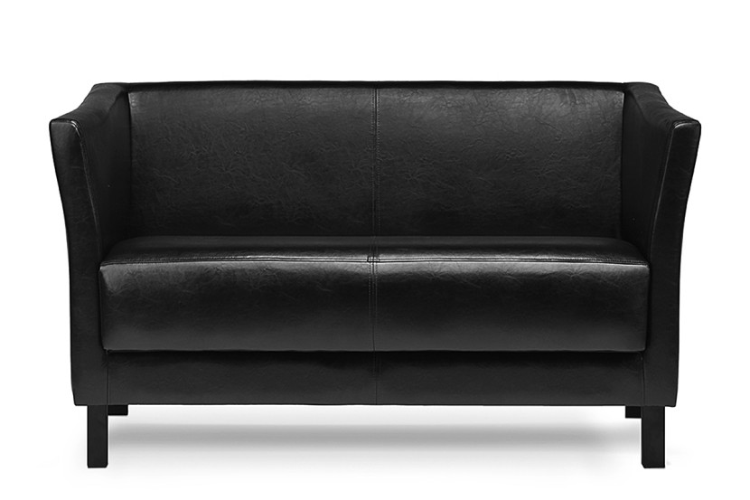 KONSIMO ESPECTO Elegancka sofa do gabinetu/poczekalni, czarna 849993