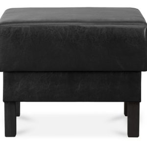 KONSIMO ESPECTO Puf z ekoskóry do salonu, czarny szer. 58 cm 850060