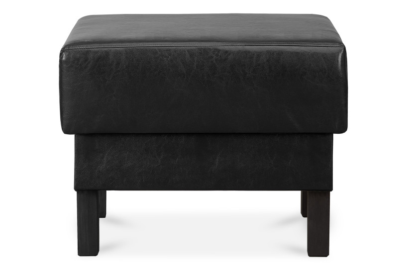 KONSIMO ESPECTO Puf z ekoskóry do salonu, czarny szer. 58 cm 850060