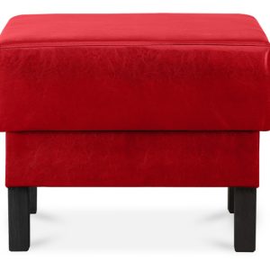 KONSIMO ESPECTO Puf z ekoskóry do salonu, czerwony szer. 58 cm 850058