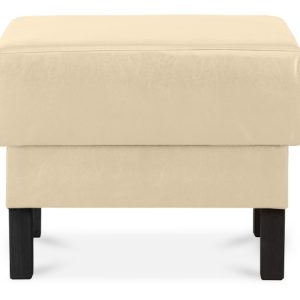 KONSIMO ESPECTO Puf z ekoskóry do salonu, kremowy szer. 58 cm 850055