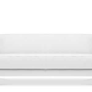 KONSIMO ESPECTO Sofa trzyosobowa z ekoskóry do salonu, biała 851130 KONSIMO ESPECTO Sofa trzyosobowa z ekoskóry do salonu, biała 851130