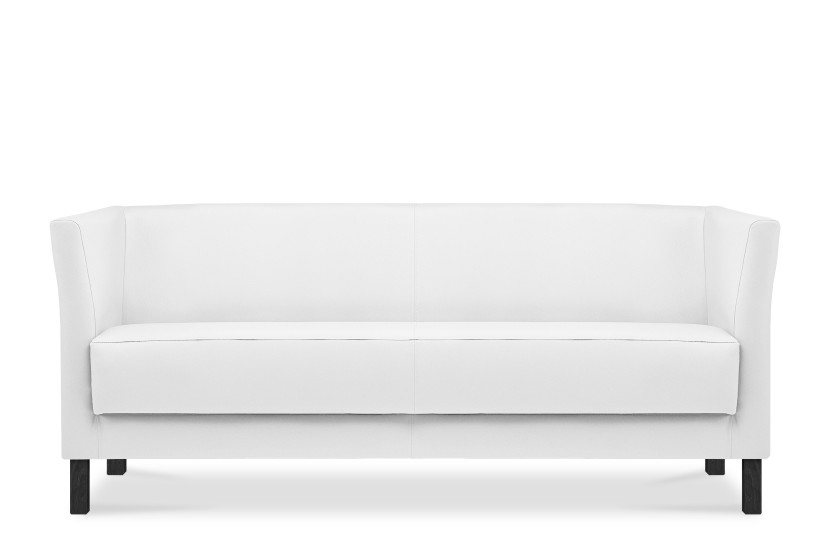 KONSIMO ESPECTO Sofa trzyosobowa z ekoskóry do salonu, biała 851130