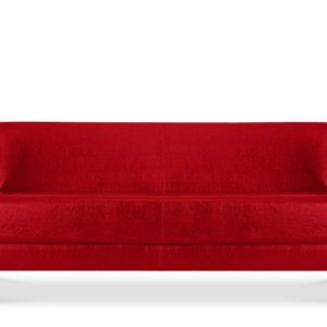 KONSIMO ESPECTO Sofa trzyosobowa z ekoskóry do salonu, czerwona 849992 KONSIMO ESPECTO Sofa trzyosobowa z ekoskóry do salonu, czerwona 849992