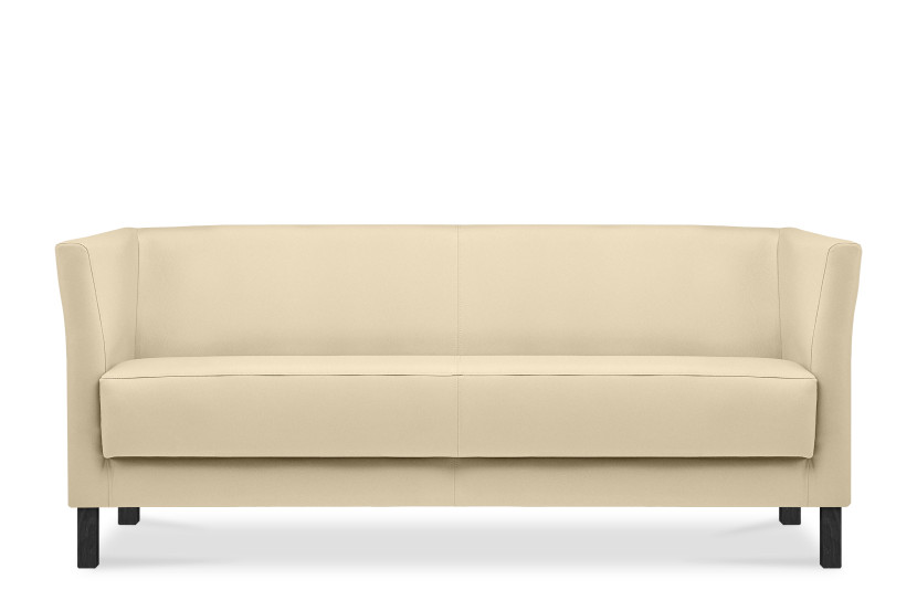 KONSIMO ESPECTO Sofa trzyosobowa z ekoskóry do salonu, kremowa 851129