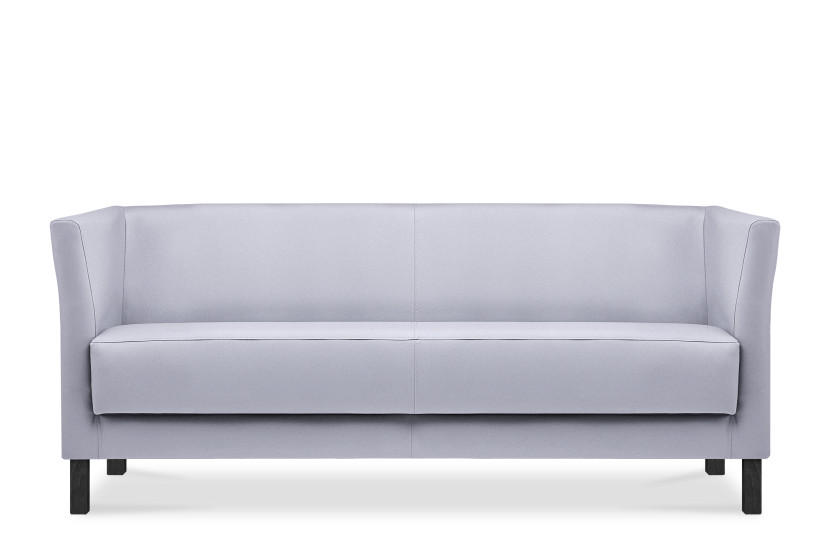 KONSIMO ESPECTO Sofa trzyosobowa z ekoskóry do salonu, szara 851052