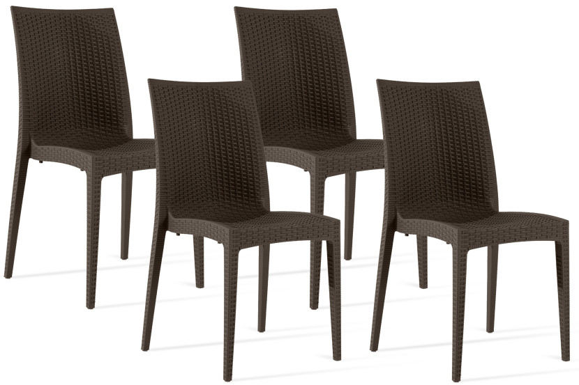 KONSIMO ETULI Krzesło ogrodowe (4 szt.) z polipropylenu 1025441