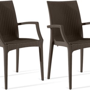 KONSIMO ETULI Zestaw krzeseł ogrodowych (2 szt.) z podłokietnikami 1025433 KONSIMO ETULI Zestaw krzeseł ogrodowych (2 szt.) z podłokietnikami 1025433
