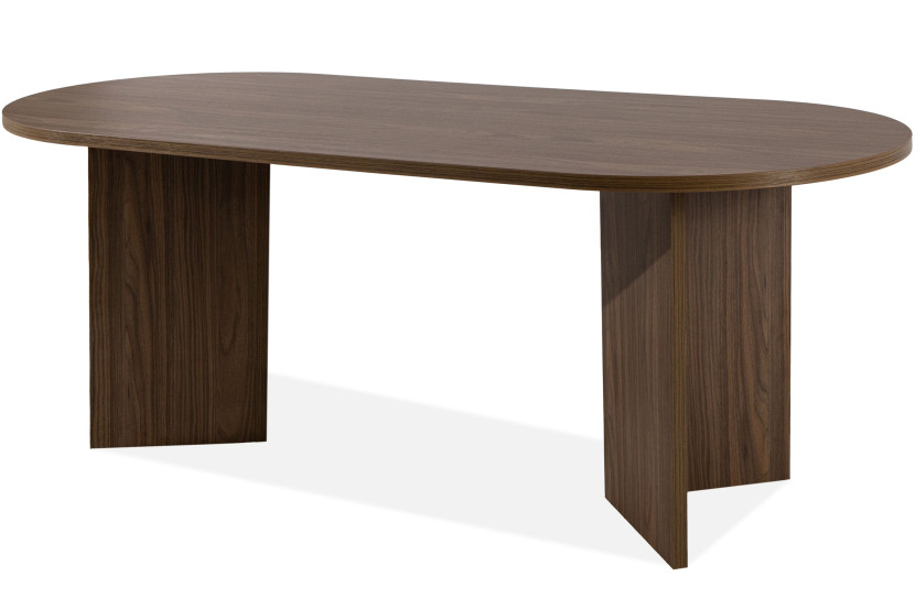 KONSIMO FABER Stół do jadalni owalny 204 cm w stylu modern orzech ciemny 751906