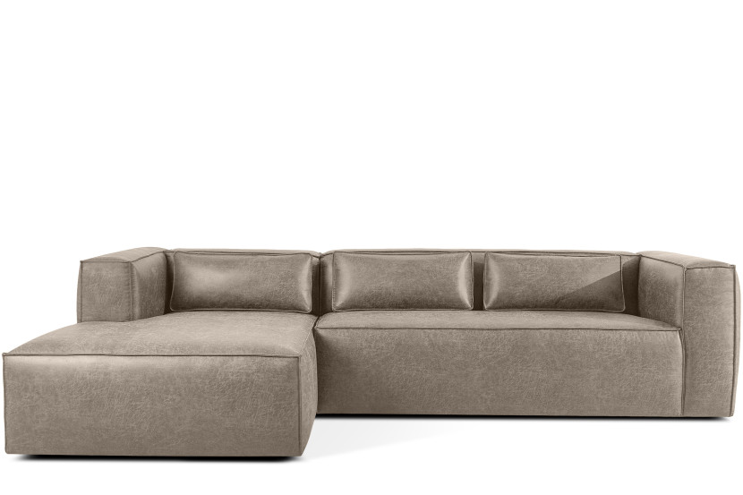 KONSIMO FEROX Narożnik lewy do salonu styl loft w tkanine skóropodobnej 999706