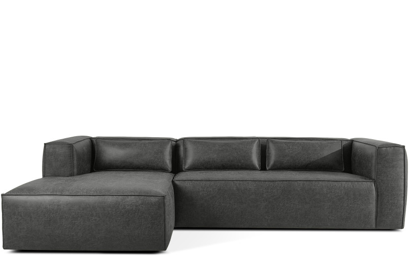 KONSIMO FEROX Narożnik lewy do salonu styl loft w tkanine skóropodobnej 999714