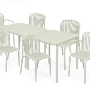 KONSIMO FICCARI Meble zewnętrzne, nowoczesny design, beż, 6-osobowe 868706