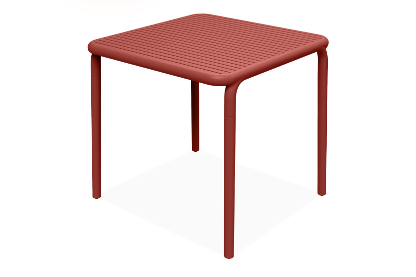 KONSIMO FICCARI Stabilny stół zewnętrzny, czerwony, lekki 79,5 x 79,5 cm 868672