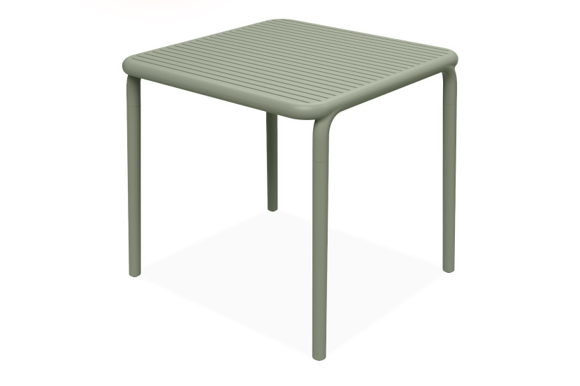 KONSIMO FICCARI Stół na ogród, kwadratowy, styl minimalistyczny, oliwkowy 868666