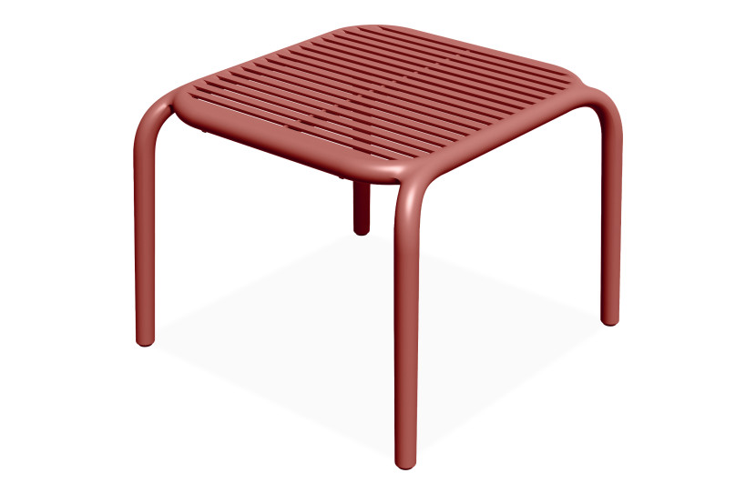 KONSIMO FICCARI Stolik na ogród, elegancki design, czerwony, 54,5 x 53,5 cm 868659
