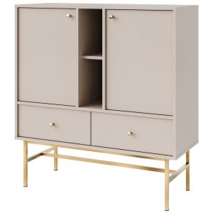 KONSIMO FLOREN Komoda 100 cm z szufladami i przegródkami kremowa 757345 KONSIMO FLOREN Komoda 100 cm z szufladami i przegródkami kremowa 757345
