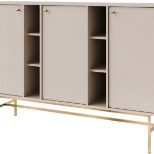 KONSIMO FLOREN Komoda do salonu z przegródkami na złotym stelażu 757814 KONSIMO FLOREN Komoda do salonu z przegródkami na złotym stelażu 757814
