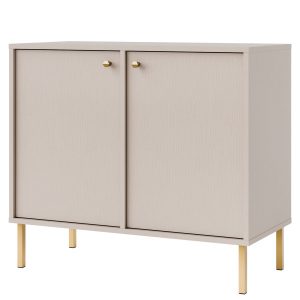KONSIMO FLOREN Mała komoda do przechowywania kremowa elegancka 757809
