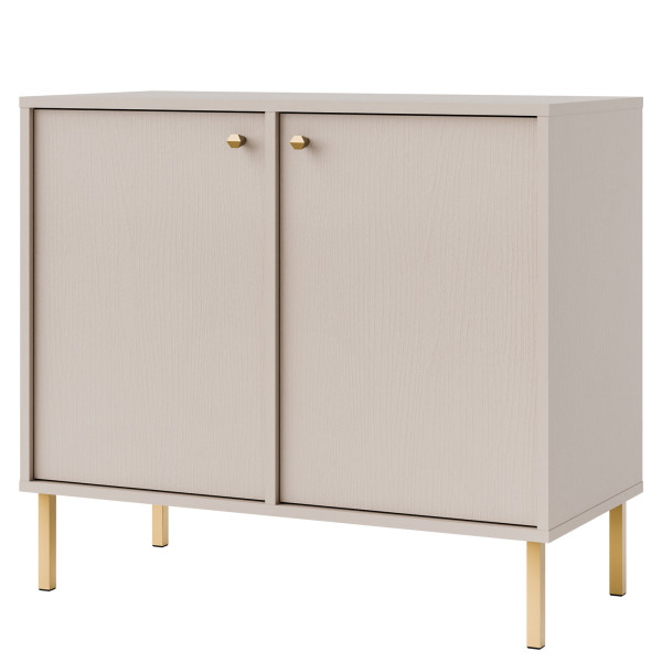 KONSIMO FLOREN Mała komoda do przechowywania kremowa elegancka 757809