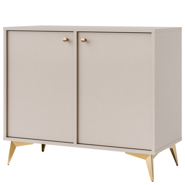 KONSIMO FLOREN Mała komoda do przechowywania kremowa elegancka 757813