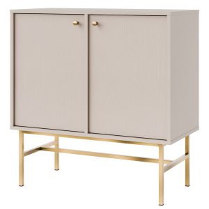 KONSIMO FLOREN Mała komoda do przechowywania kremowa elegancka 757807