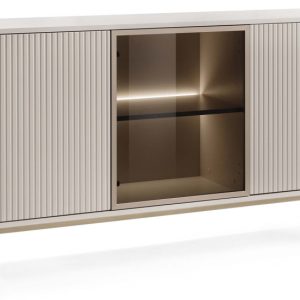 KONSIMO FONTE Duża komoda 154 cm system push-to-open, ozdobne lamele 757746
