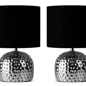 KONSIMO FRAGI komplet lampek 2 szt. eleganckie do sypialni srebrne 807816 KONSIMO FRAGI komplet lampek 2 szt. eleganckie do sypialni srebrne 807816