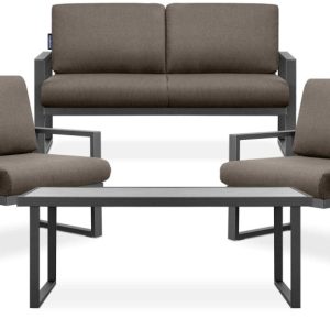 KONSIMO FRENA Komplet mebli na ogród/balkon, antracytowo-beżowy 868773 KONSIMO FRENA Komplet mebli na ogród/balkon, antracytowo-beżowy 868773