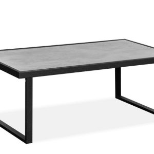 KONSIMO FRENA Stolik na ogród/taras stalowy, loftowy czarny 118 x 65 cm 868665 KONSIMO FRENA Stolik na ogród/taras stalowy, loftowy czarny 118 x 65 cm 868665