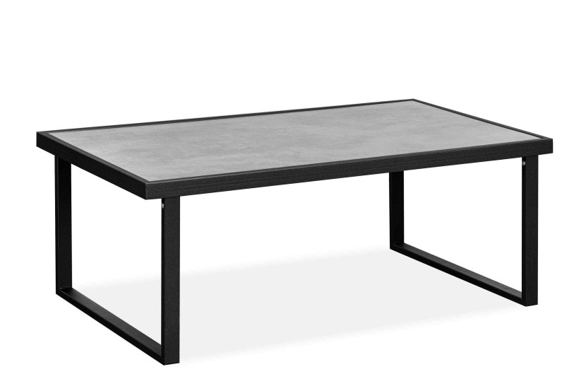 KONSIMO FRENA Stolik na ogród/taras stalowy, loftowy czarny 118 x 65 cm 868665