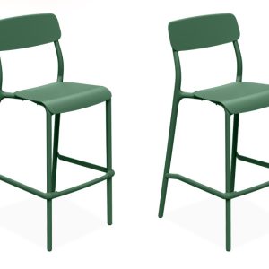 KONSIMO GALIO Stylowy Hoker ogrodowy, oliwkowy zielony, komplet 2 szt. 868333 KONSIMO GALIO Stylowy Hoker ogrodowy, oliwkowy zielony, komplet 2 szt. 868333