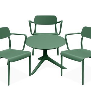 KONSIMO GALIO Zestaw ergonomicznych mebli na ogród/taras, zielonu, 3 os. 868722 KONSIMO GALIO Zestaw ergonomicznych mebli na ogród/taras, zielonu, 3 os. 868722