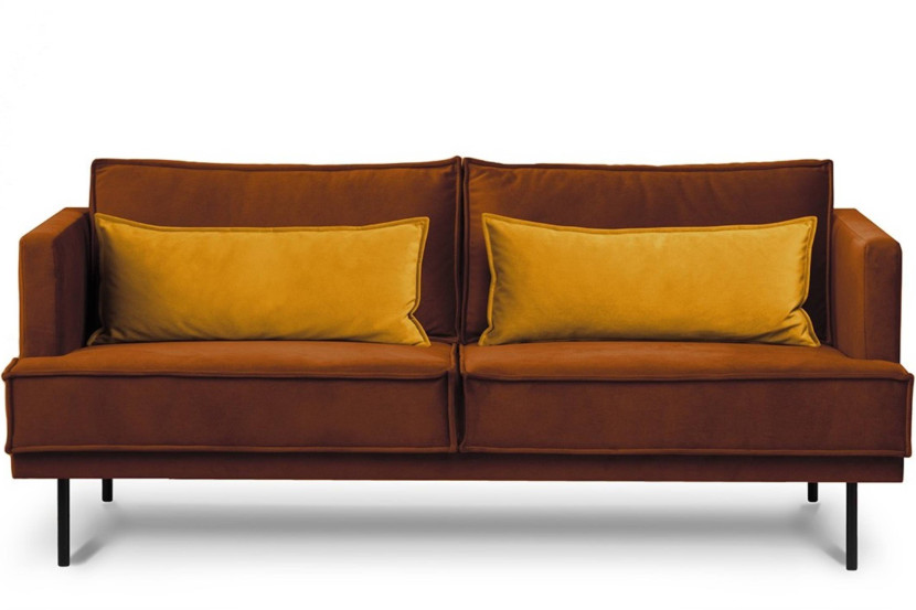 KONSIMO GANZO Trzyosobowa sofa do salonu w stylu loft z poduszkami 796506