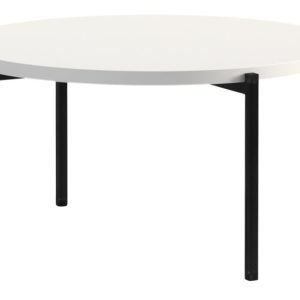 KONSIMO GERIS Stolik kawowy z białym blatem w połysku w stylu loft 823536 KONSIMO GERIS Stolik kawowy z białym blatem w połysku w stylu loft 823536