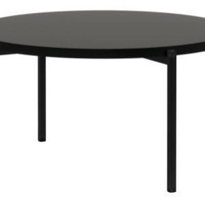 KONSIMO GERIS Stolik kawowy z czarnym blatem w połysku w stylu loft 823661 KONSIMO GERIS Stolik kawowy z czarnym blatem w połysku w stylu loft 823661