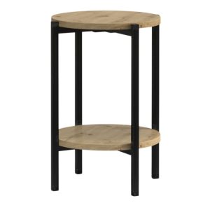 KONSIMO GERIS Wysoki industrialny stolik z półką, loft, dąb artisan 823534 KONSIMO GERIS Wysoki industrialny stolik z półką, loft, dąb artisan 823534