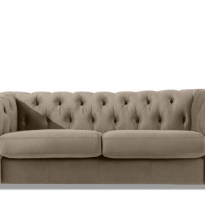 KONSIMO GRAVO Welurowa Sofa trzyosobowa chesterfield, pikowana 823686 KONSIMO GRAVO Welurowa Sofa trzyosobowa chesterfield, pikowana 823686