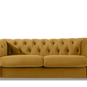 KONSIMO GRAVO Welurowa Sofa trzyosobowa chesterfield, pikowana 823692 KONSIMO GRAVO Welurowa Sofa trzyosobowa chesterfield, pikowana 823692